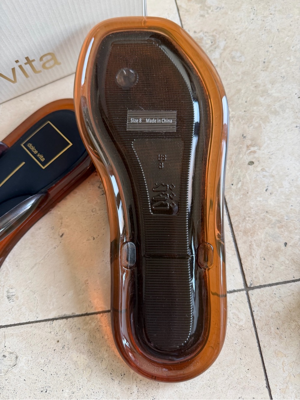 Dolce Vita Jozey Tortoise Jelly Sandals Size 8 NWT - Picture 2 of 8